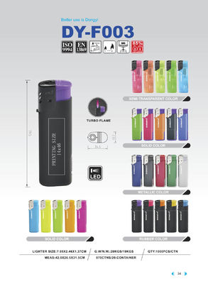 Accenditore di sigarette monouso classico personalizzato con luce a LED Dy-F003