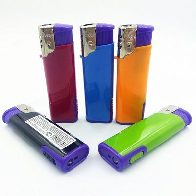 Accendino a gas a prova di vento con luce a LED e sistema di accensione avanzato Dy-F003
