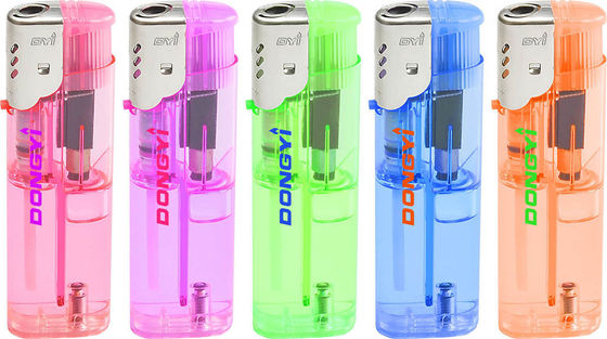DY-F002 accendino a gas di butano di plastica a prova di vento OEM