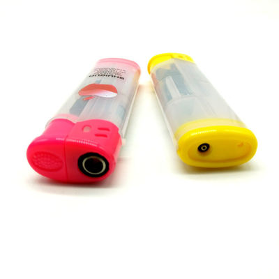 Torcia Dy-F005 Modello accendino a gas di butano in plastica a prova di vento per sigarette e candele