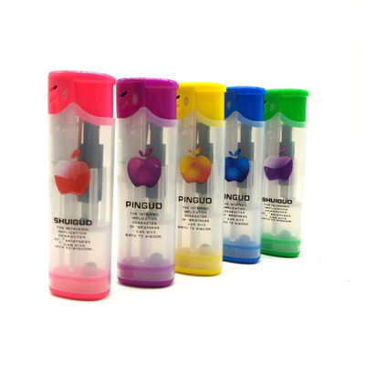Torcia Dy-F005 Modello accendino a gas di butano in plastica a prova di vento per sigarette e candele