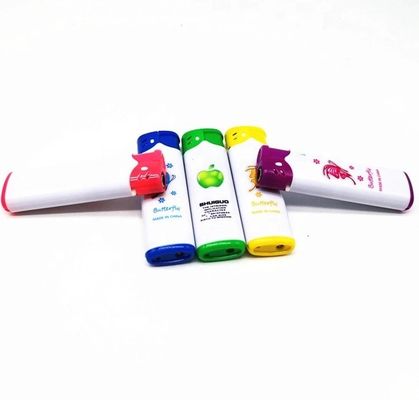 Modello di plastica NO. DY-F005 Accendino ricaricabile a prova di vento con farfalla di Shaodong Lighter