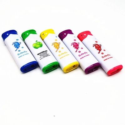 Modello di plastica NO. DY-F005 Accendino ricaricabile a prova di vento con farfalla di Shaodong Lighter