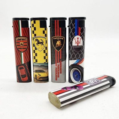 Accenditore portatile in plastica a cinque colori ricaricabile a scarica accenditore a prova di vento