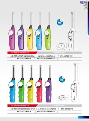 Dy-B007 accendini a gas per cucina e barbecue con 5 colori garantiti