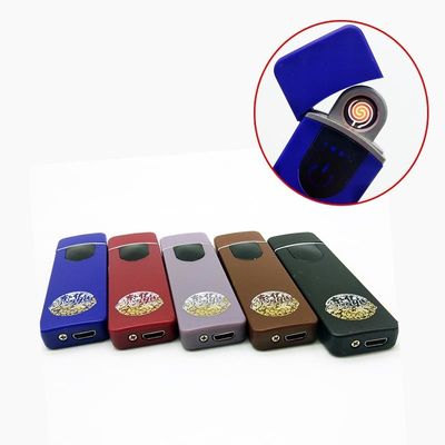 Impronta digitale attivata USB accenditore ricaricabile USB01 Logo personalizzato 8.2*2.3*0.95 cm